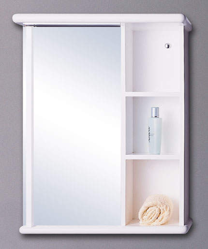 Reflections Newmarket bathroom cabinet with light. 550x700mm.
