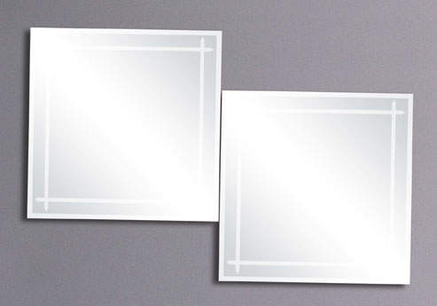 Reflections Swansea 2 bathroom mirror set.  Size 500x500mm.