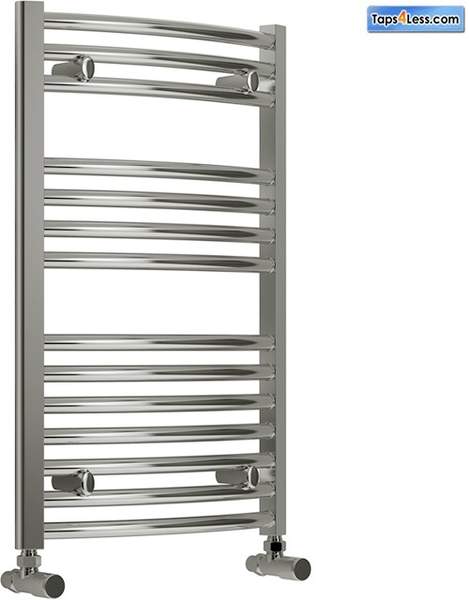 Reina Radiators Diva Curved Towel Radiator (Chrome). 800x750mm.