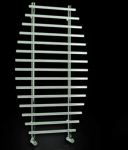 Reina Radiators Biano Oval Towel Radiator (Chrome). 700x1200mm.