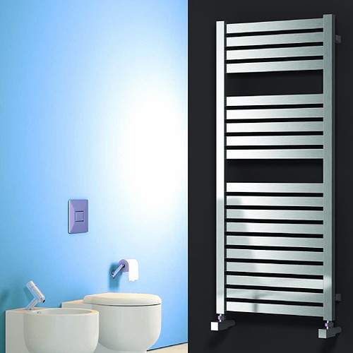 Reina Radiators Aosta Towel Radiator (Stainless Steel). 1220x530mm.