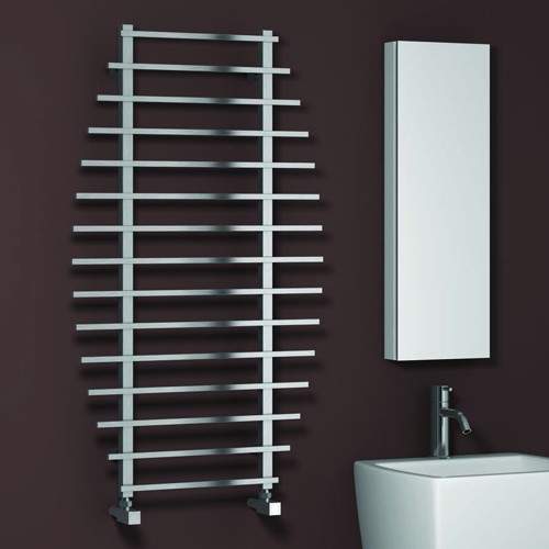 Reina Radiators Enna Towel Radiator (Satin Stainless Steel). 1200x700.