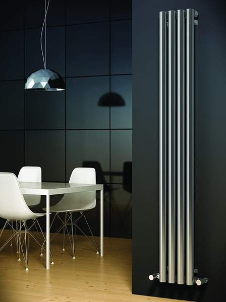 Reina Radiators Harmony Vertical Radiator (Stainless Steel). 1800x250mm.