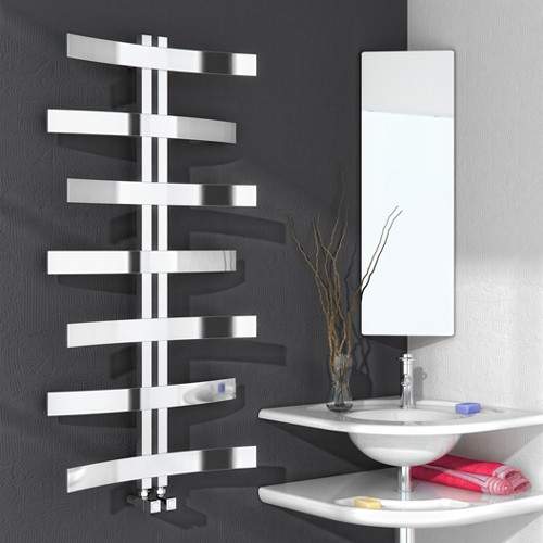 Reina Radiators Lioni Towel Radiator (Stainless Steel). 1200x600mm.