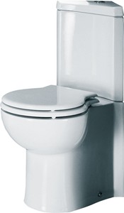 RAK Evolution Corner Toilet With Single Flush Cistern And Seat.