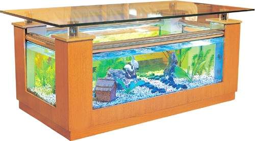 Relaxsea Combo Coffee Table Aquarium With Oak Frame. 1200x650x550mm.