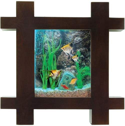 Relaxsea Vogue Wall Hung Aquarium With Ash Frame. 800x800x120mm.