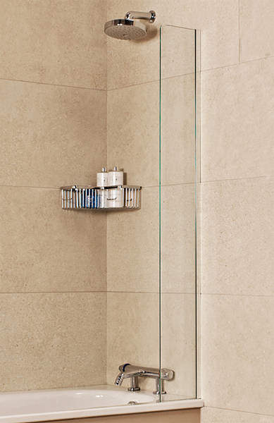 Roman Lumin8 Mini Fixed Bath Screen (250x1500mm, Silver).
