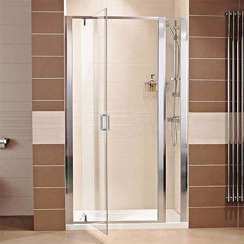 Roman Lumin8 760 Pivot Shower Door With 300 In-Line Panel (1060mm).