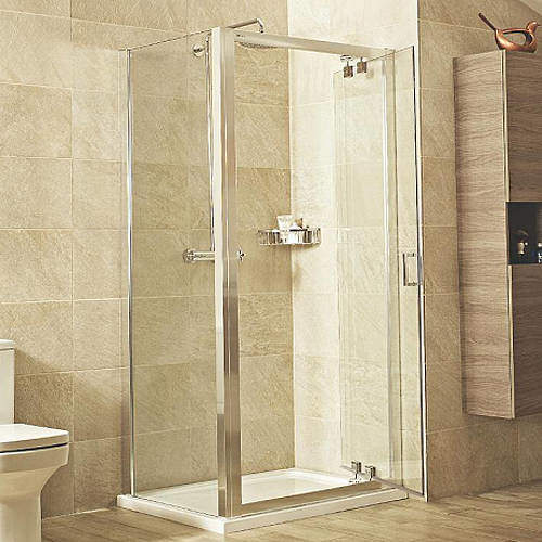 Roman Lumin8 Shower Enclosure With Inswing Door (1000x900mm).