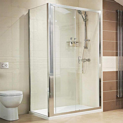 Roman Lumin8 Shower Enclosure With Sliding Door & 8mm Glass (1100x800).