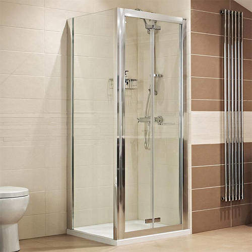 Roman Lumin8 Shower Enclosure With Bi-Fold Door (1000x760mm).