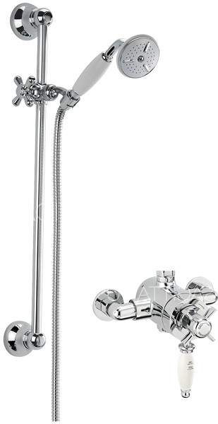 Sagittarius Churchmans Exposed Shower Valve With Slide Rail Kit (Chrome).