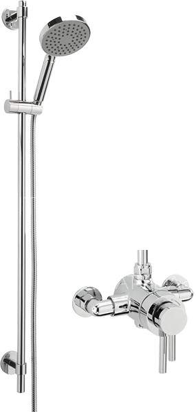 Sagittarius Ergo Exposed Shower Valve With Slide Rail Kit (Chrome).