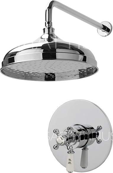 Sagittarius Kensington Shower Valve With Arm & 300mm Head (Chrome).