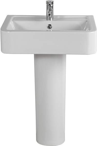 Shires Parisi Basin & Pedestal (1 Tap Hole).  Size 580x460mm.