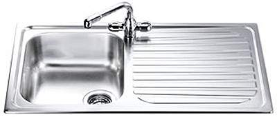 Smeg Sinks Cucina 1.0 Bowl  Stainless Steel Kitchen Sink ,Right Hand Drainer.