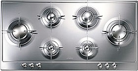 Smeg Gas Hobs Piano 6 Burner Gas Hob. 1000mm.