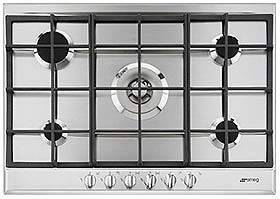 Smeg Gas Hobs 5 Burner Gas Hob With Rapid Burner. 72cm (Stainless Steel).