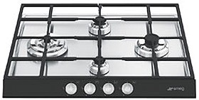 Smeg Gas Hobs Linear 4 Burner Gas Hob, Black Fascia.  600mm.