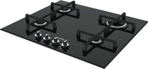 Smeg Gas Hobs Linea 4 Burner Gas Hob. 60cm (Black Glass).