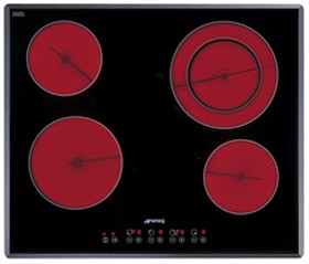 Smeg Ceramic Hobs 4 Ring Touch Control Hob With Angled Edge Glass. 600mm.