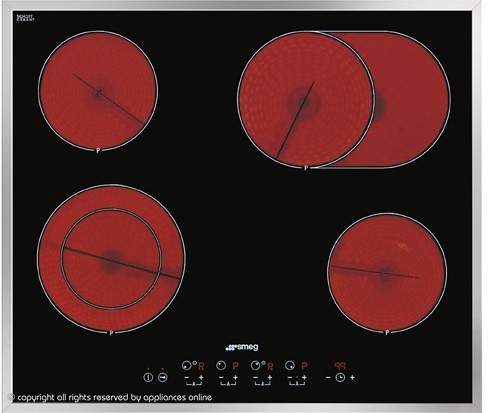 Smeg Ceramic Hobs 4 Ring Touch Control Ceramic Hob With Thin Edge. 60cm.