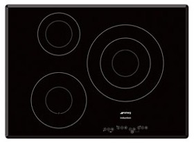 Smeg Induction Hobs 3 Ring Touch Control Hob With Angled Edge Glass. 700mm.