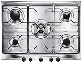 Smeg Gas Hobs Cucina 5 Burner Gas Hob. 700mm.