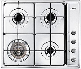 Smeg Gas Hobs Cucina Ultra Rapid 4 Burner Gas Hob. 600mm.