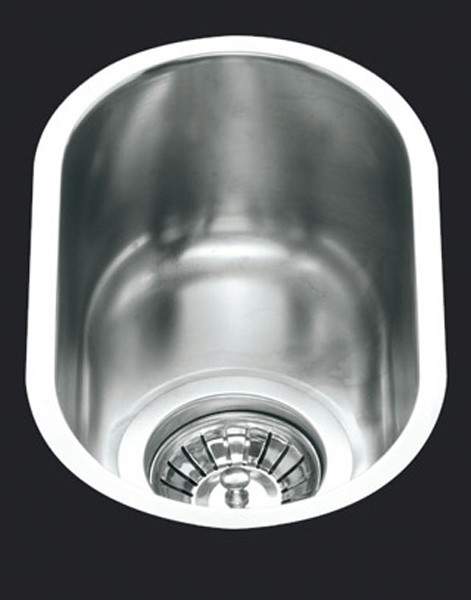 Smeg Sinks 1.0 Bowl Oval Stainless Steel Undermount Kitchen Sink. 160mm.