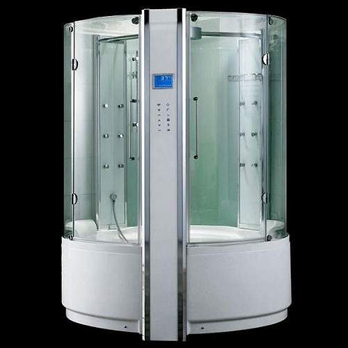 Hydra Corner Steam Shower Bath With Enclosure. 1500x1500.