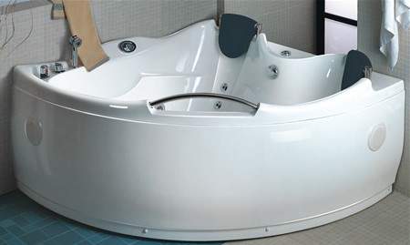 Hydra Pro Whirlpool bath for two people.  Left Hand. 1510x1510mm.