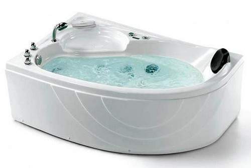 Hydra Corner Whirlpool Bath With Bath Panel. 1500x1000 (Left Handed).