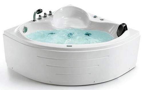 Hydra Corner Whirlpool Bath With Panel. 1200x1200mm.