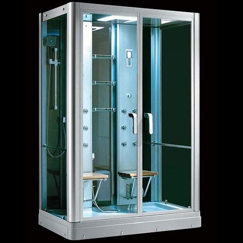 Hydra Rectangular Steam Shower Pod With Therapy Lighting. 1450x900mm.