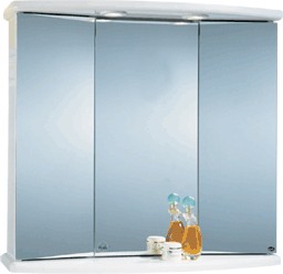 Cabinets Gallassia 3 door cabinet with lights. This item has no shaver socket.