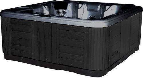 Hot Tub Midnight Hydro Hot Tub (Black Cabinet & Yellow Cover).