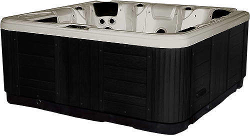 Hot Tub Oyster Hydro Hot Tub (Black Cabinet & Brown Cover).