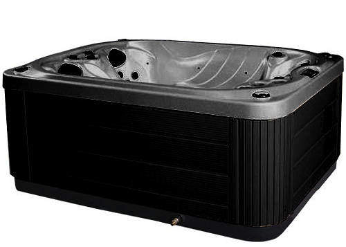 Hot Tub Midnight Mercury Hot Tub (Black Cabinet & Yellow Cover).