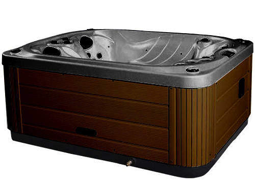 Hot Tub Midnight Mercury Hot Tub (Chocolate Cabinet & Gray Cover).