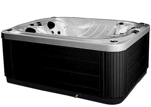 Hot Tub Gypsum Mercury Hot Tub (Black Cabinet & Gray Cover).