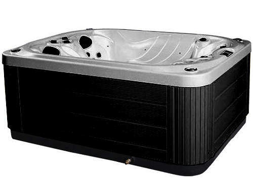 Hot Tub Gypsum Mercury Hot Tub (Black Cabinet & Brown Cover).