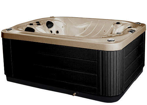 Hot Tub Oyster Mercury Hot Tub (Black Cabinet & Yellow Cover).