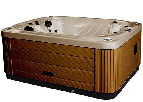 Hot Tub Oyster Mercury Hot Tub (Chocolate Cabinet & Yellow Cover).