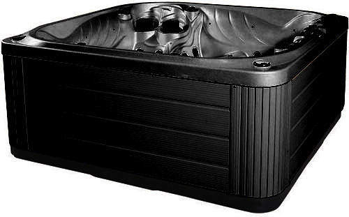 Hot Tub Midnight Neptune Hot Tub (Black Cabinet & Gray Cover).