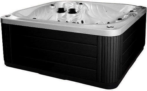 Hot Tub Silver Neptune Hot Tub (Black Cabinet & Yellow Cover).