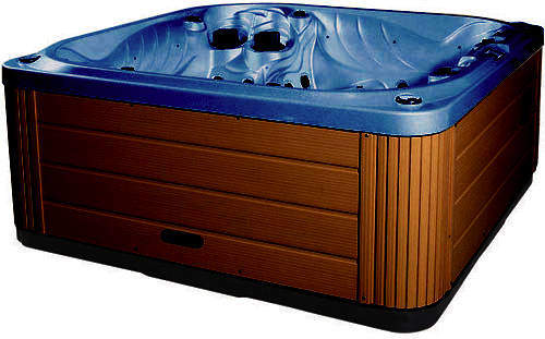 Hot Tub Blue Neptune Hot Tub (Chocolate Cabinet & Brown Cover).