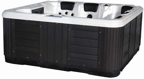 Hot Tub White Ocean Hot Tub (Black Cabinet & Yellow Cover).