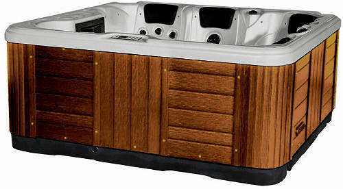 Hot Tub Gypsum Ocean Hot Tub (Chocolate Cabinet & Grey Cover).